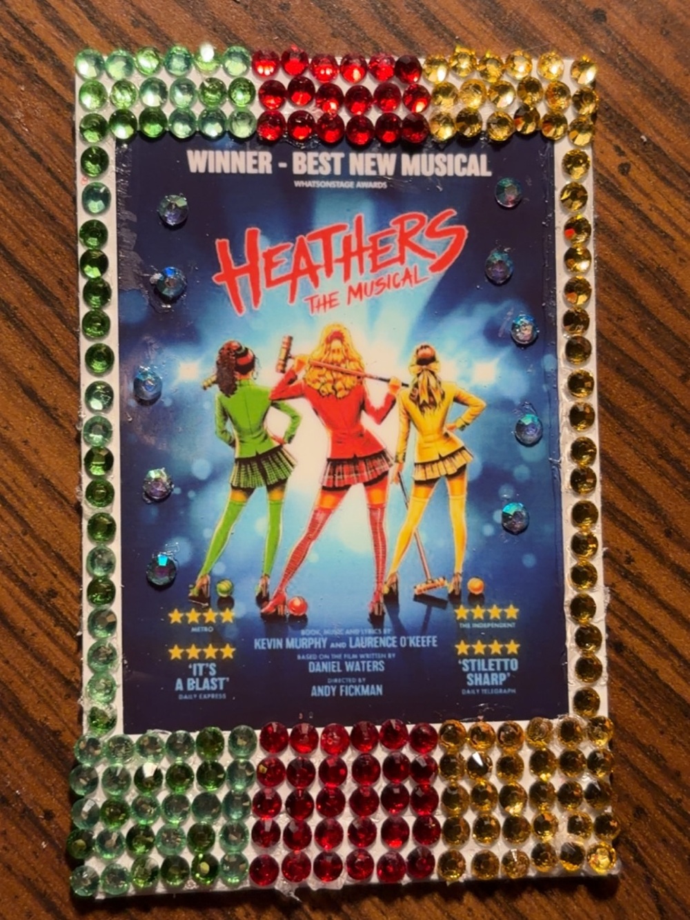 Heathers the Musical Playbill Polaroid Print Bedazzled ❤️🩵💛💚